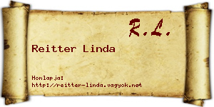 Reitter Linda névjegykártya